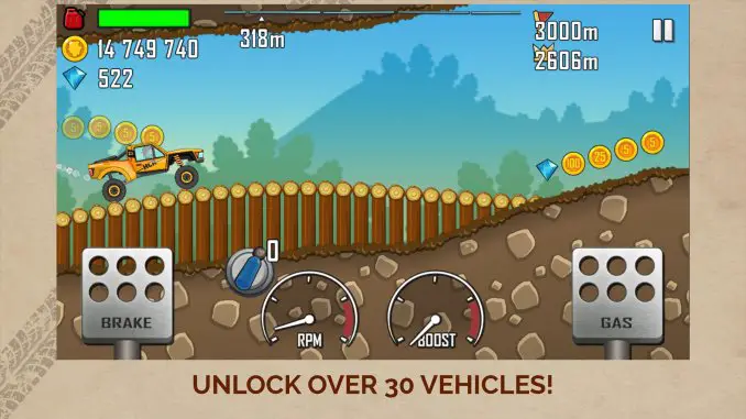 7 Best small size games for iOS in 2021; Hill Climb Racing