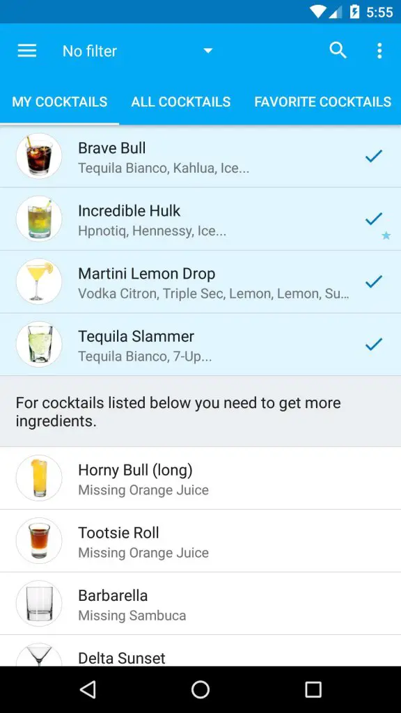 7 best food and drinks apps for android in 2021; My Cocktail Bar