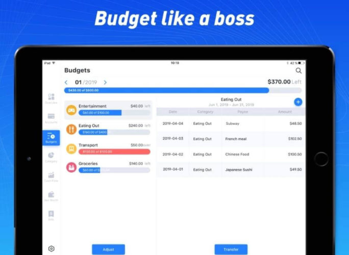 top 7 budgeting apps for iOS 2021; Pocket Expense 6