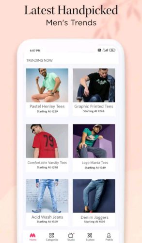 Best Android shopping apps 2021; Myntra