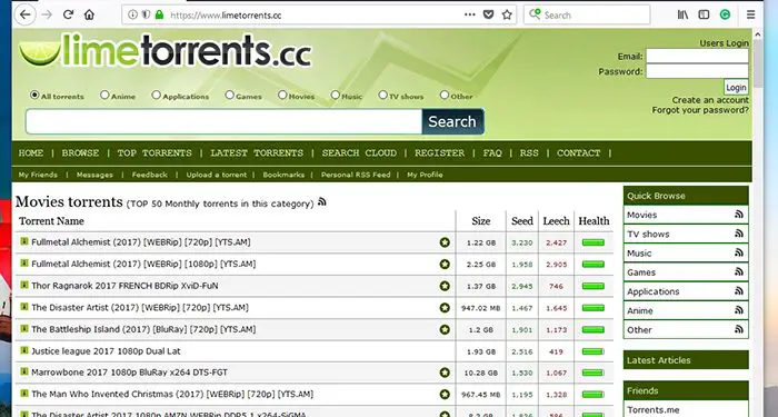 Lime Torents Torrent Sites of 2020-2021 to Download Movies