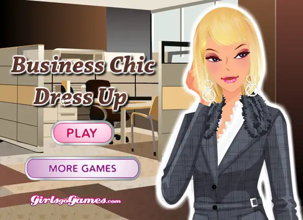 Dress-up Games For Girls; Business Chic Dress Up Game