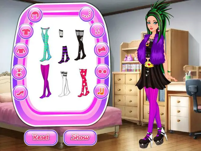Dress-up Games For Girls; Fashion Punk Girl