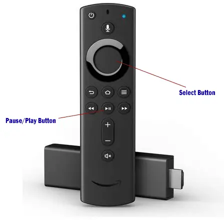 Firestick Remote Not Working; Hold Left Side, The Back, and The Menu Button