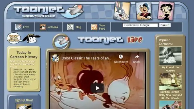 Best Websites To  Watch Cartoons For Free; Toonjet