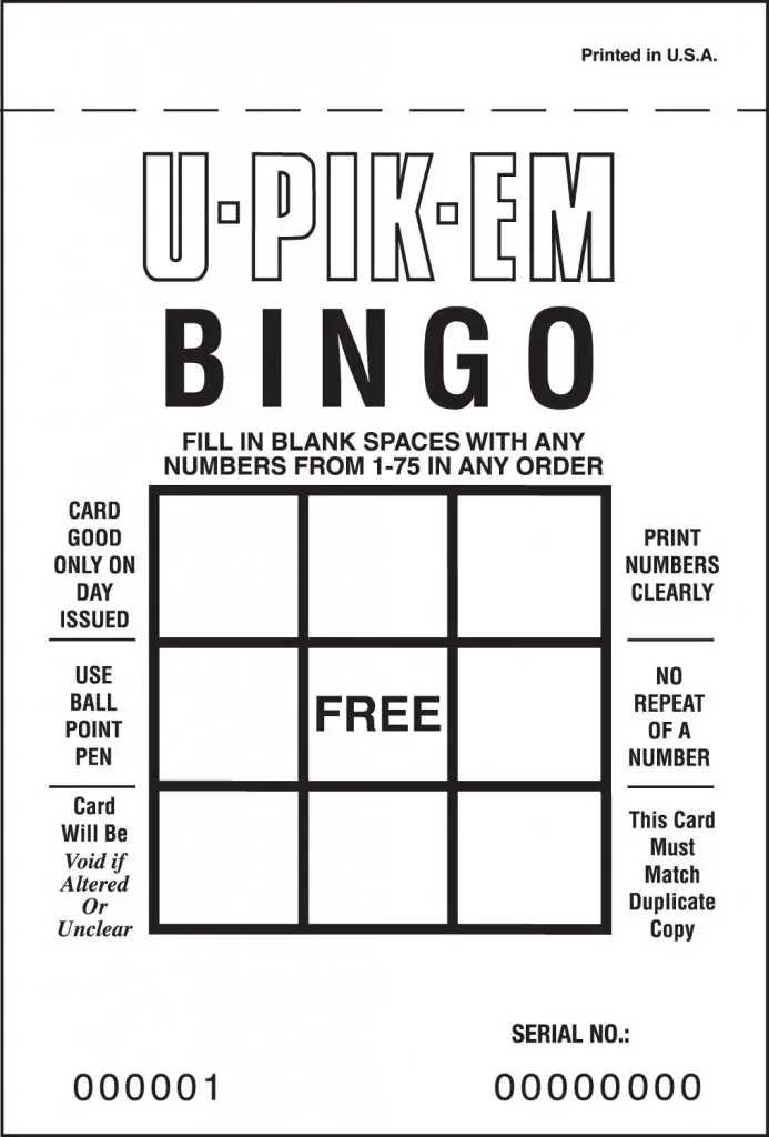 U-Pick Em Bingo