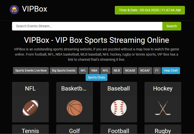 FirstRowSports Alternatives; VIPBox Sports