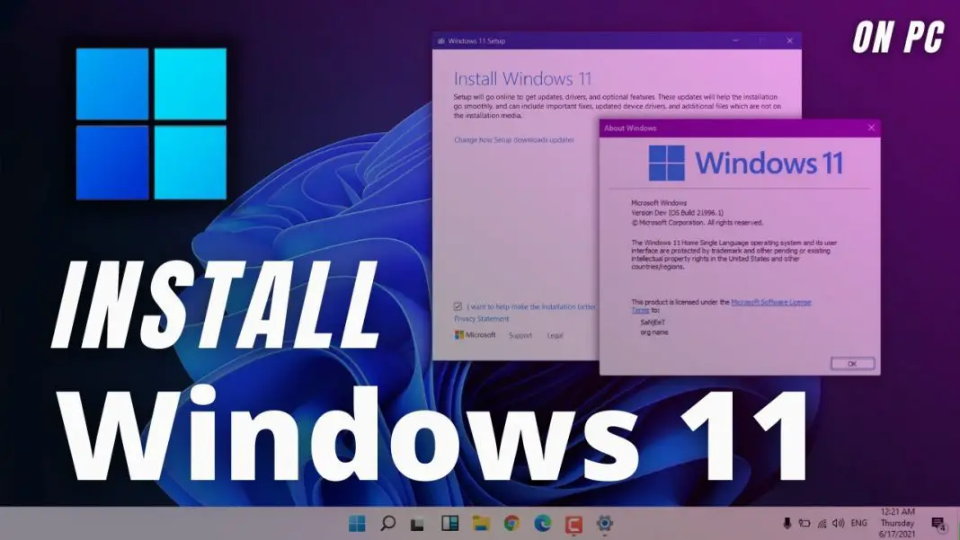 how to install windows 11 in pc