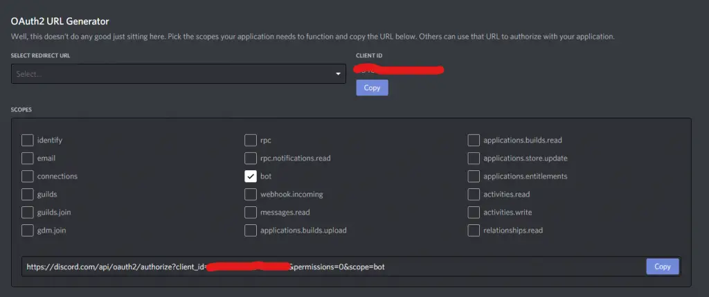How To Make A Discord bot - Inviting The Bot To Join The Server