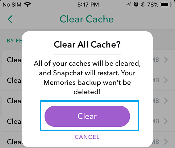 Fix Snapchat Notifications Not Working On Android - Clear Cache
