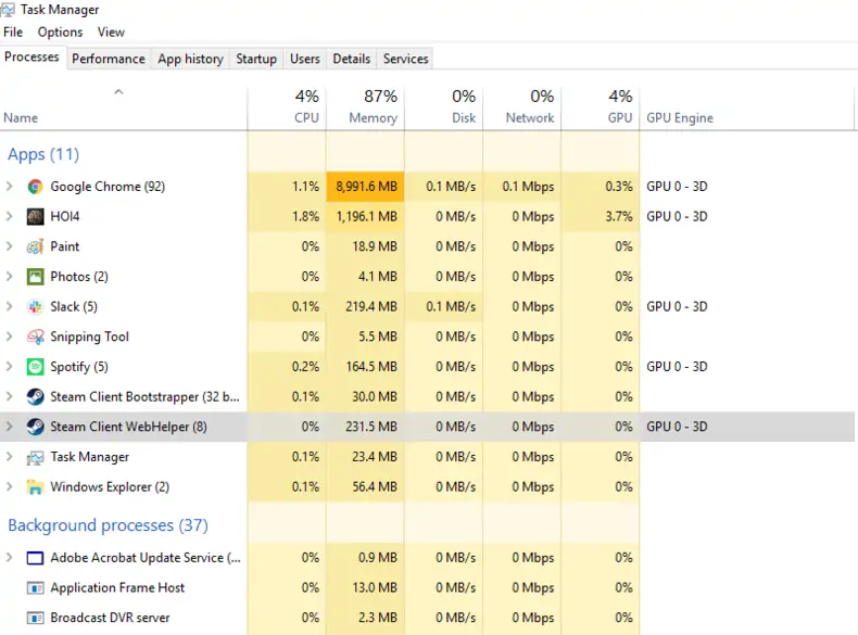 How To Fix Steam Says ‘Game is Running’ - Closing Steam from Task manager