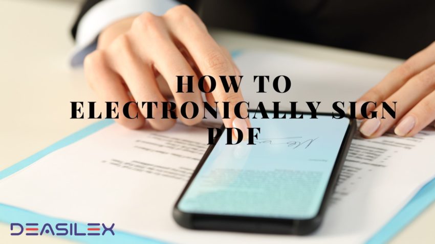 How To Electronically Sign PDF