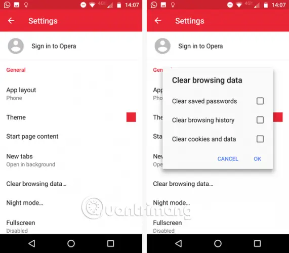 How To Clear Your History On the Opera Mini In Android Phones