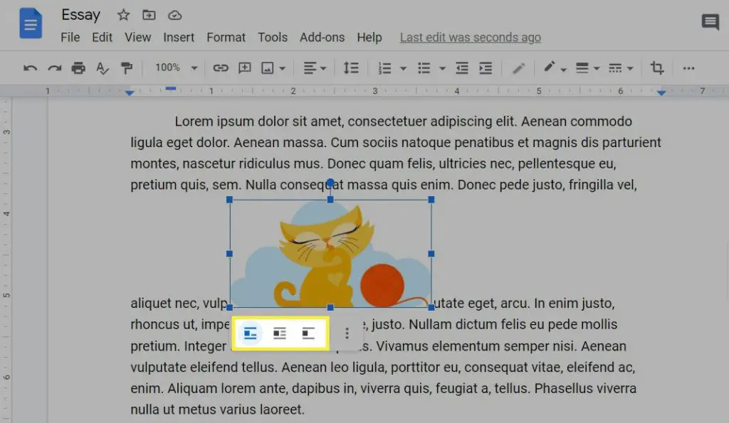 ways to move images in google docs via text wrapping