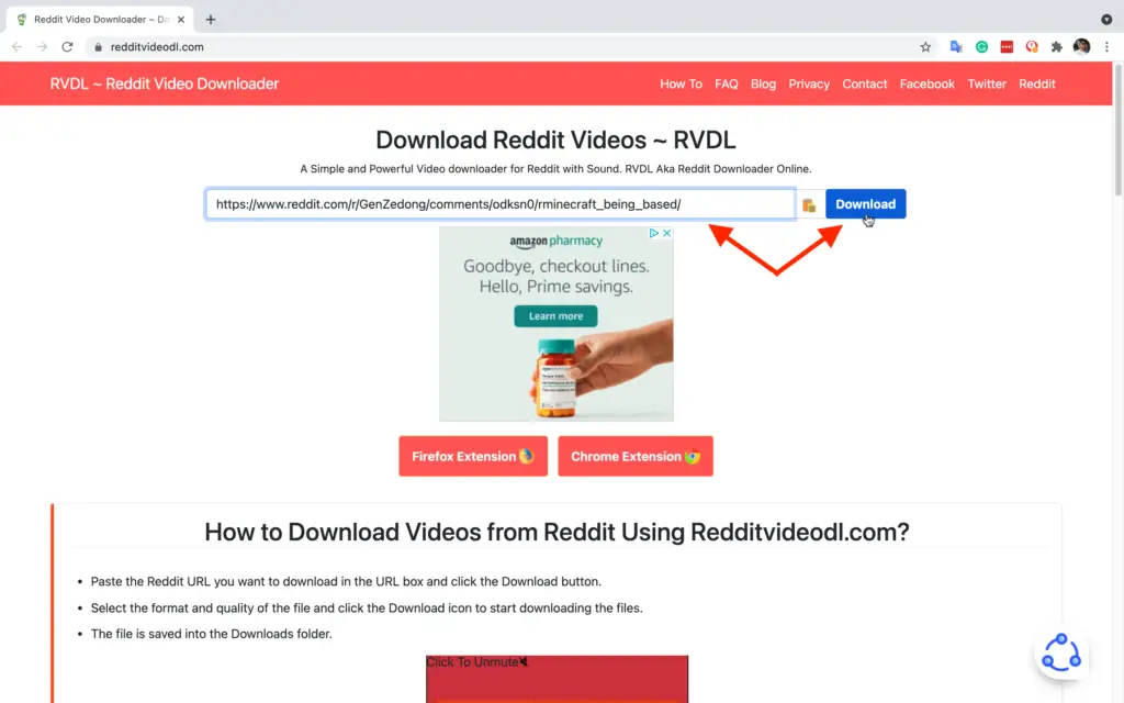 download reddit videos with link