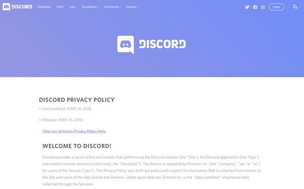 Discord Privacy Policy