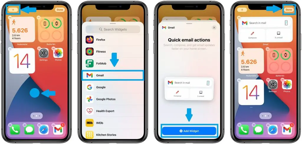 How To Add Gmail Widget On iPhone Homescreen