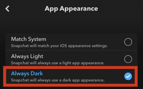 Use Dark Mode On Snapchat By Using A 3rd Party App