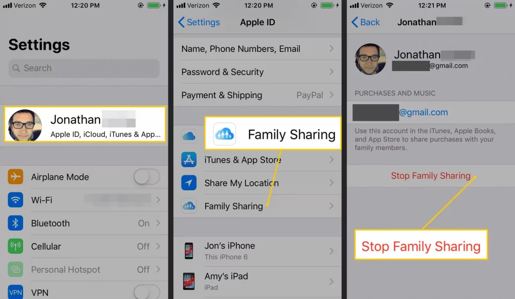 How To Disable Apple Family Sharing With iPhone Or iPad 