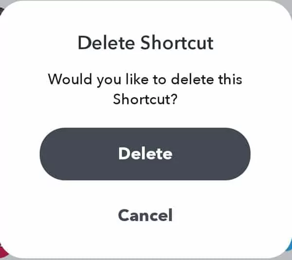 How To Delete A Shortcut On Snapchat