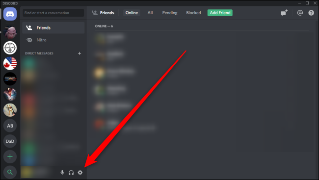 Open Discord settings