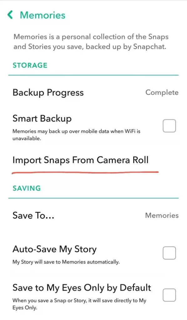 How To Export Snapchat Memories To Camera Roll?