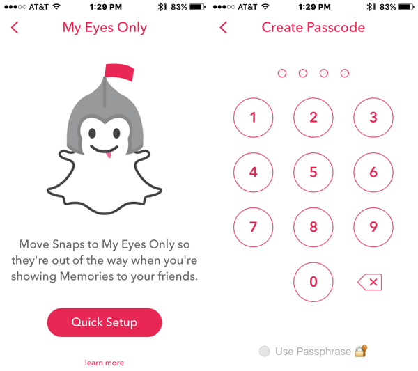 How To Set Up My Eyes Only On Snapchat