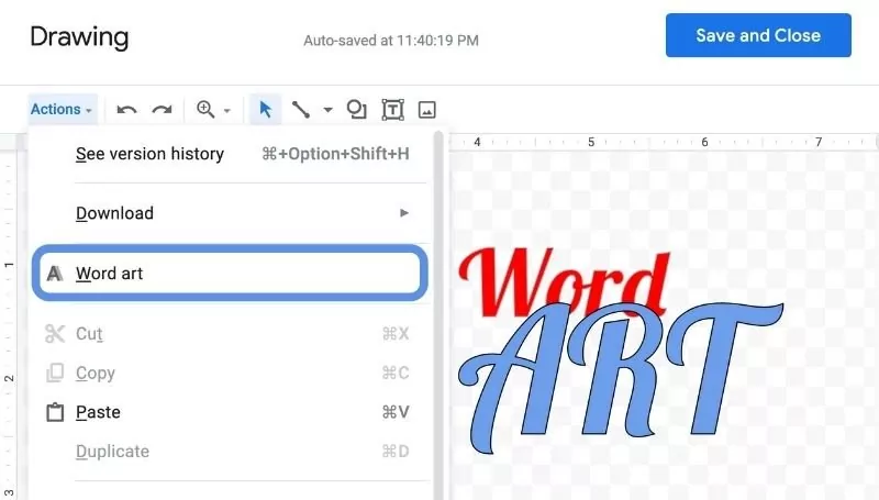 Use Word Art In Google Docs With Insert And Drawing Option