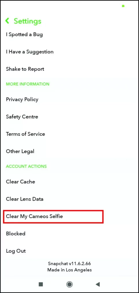 How To Delete Cameo Selfie On Snapchat On An Android Device?