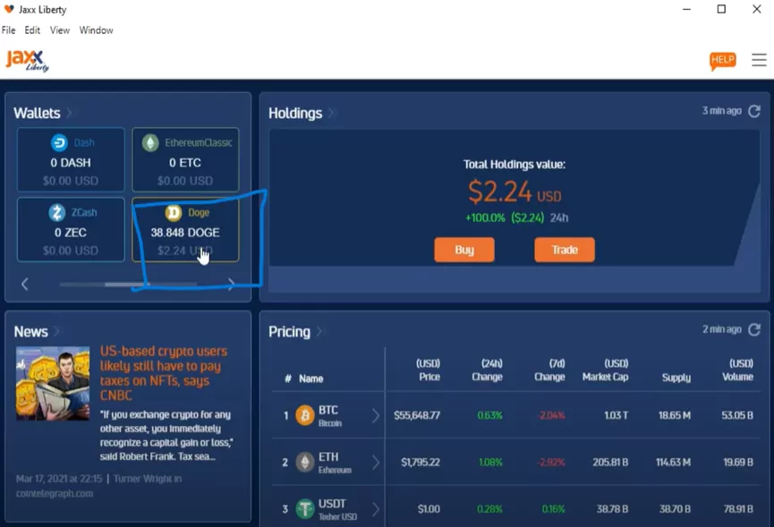 How to sell crypto on Jaxx: How to send crypto to an exchange