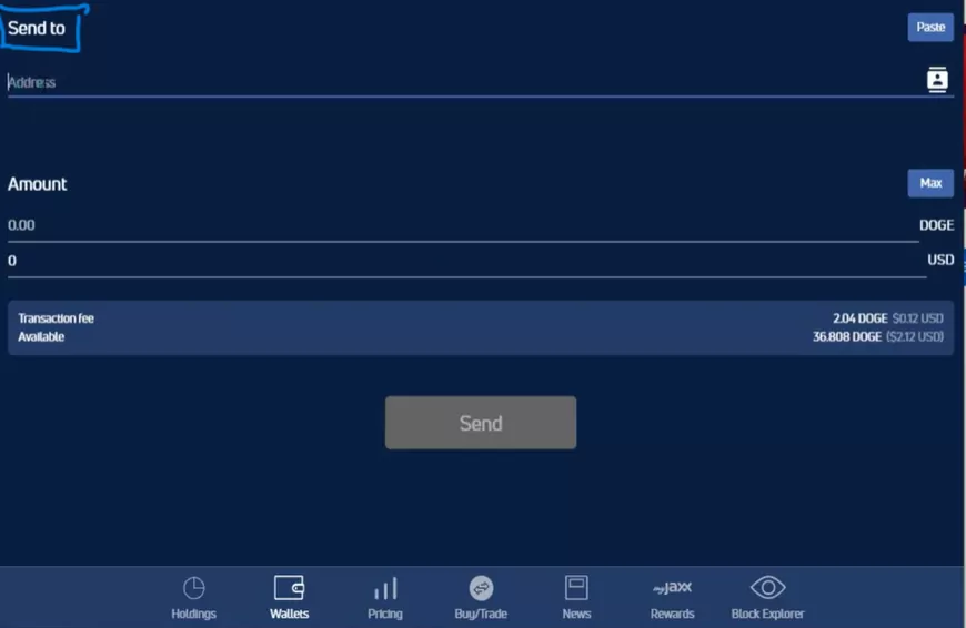 How to sell crypto on Jaxx: How to send crypto to an exchange