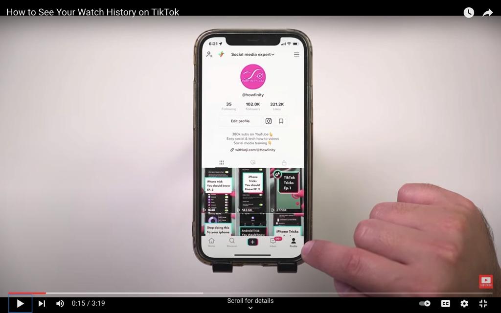 How to see your tiktok view history