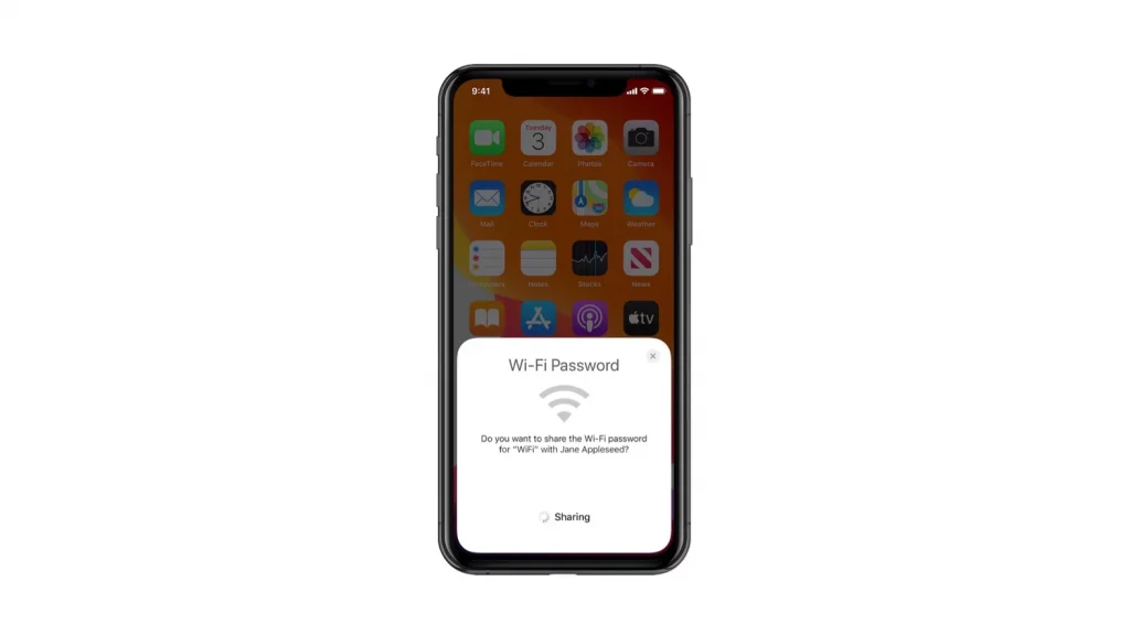 how to share wifi password from iphone to iphone