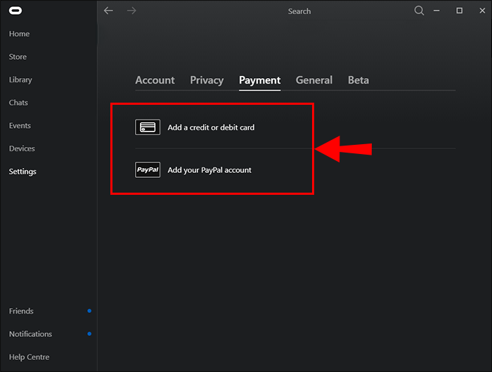 How To Change Payment Method On An Oculus