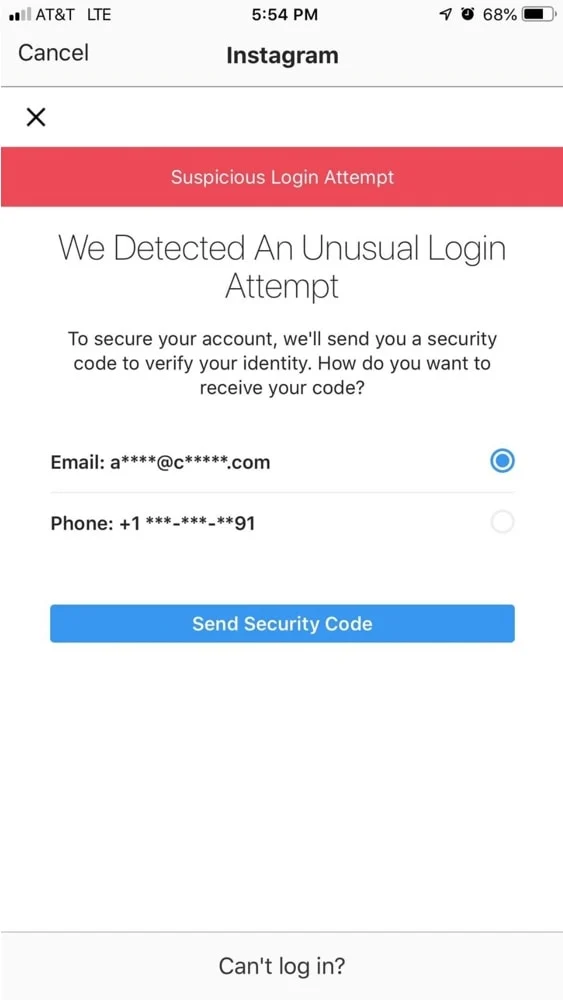 How To Fix A Suspicious Login Attempt On Instagram 
