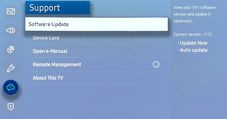 Update Samsung TV Firmware