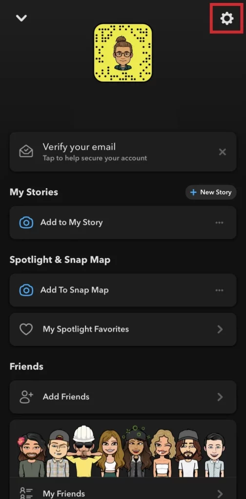 How to turn on Dark mode on Snap Chat