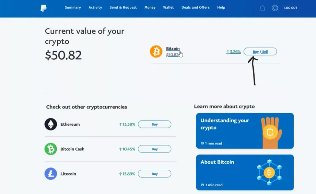 How to sell crypto on PayPal: Crypto