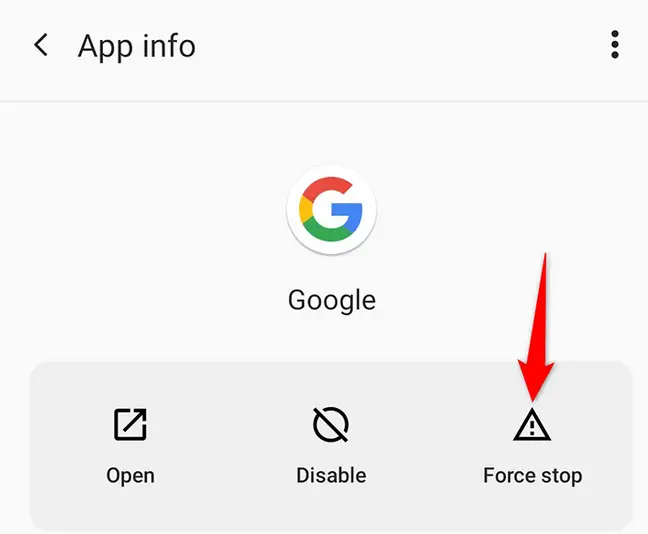 Google Keeps Stopping Error_force stop google app