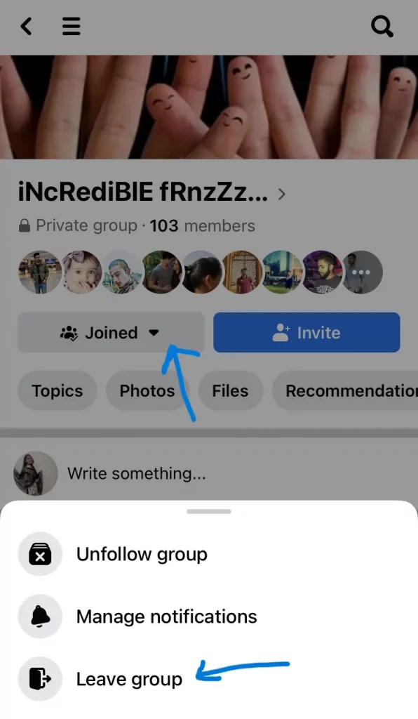 How To Leave A Facebook Group in a mobile