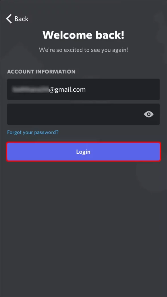 How To Make An Invisible Discord Name On iPhone: Log in to Discord