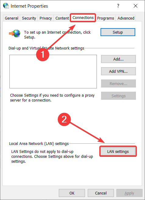 How To Fix The Remote Device Won’t Accept The Connection Error: Disable proxy server
