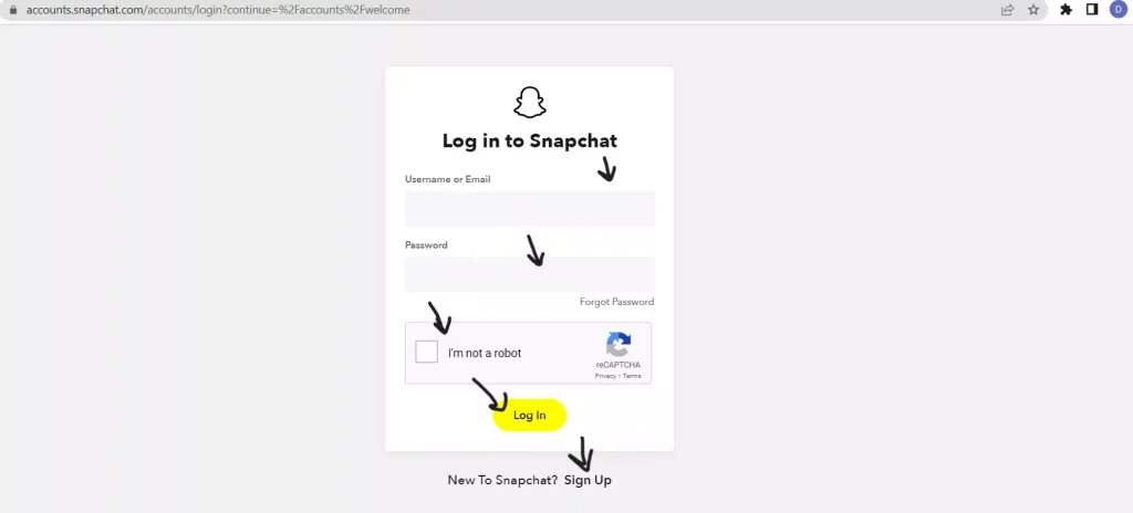 How to get Snapchat for Chromebook: Logging in