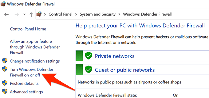 How To Fix The Remote Device Won’t Accept The Connection Error: Disable windows firewall