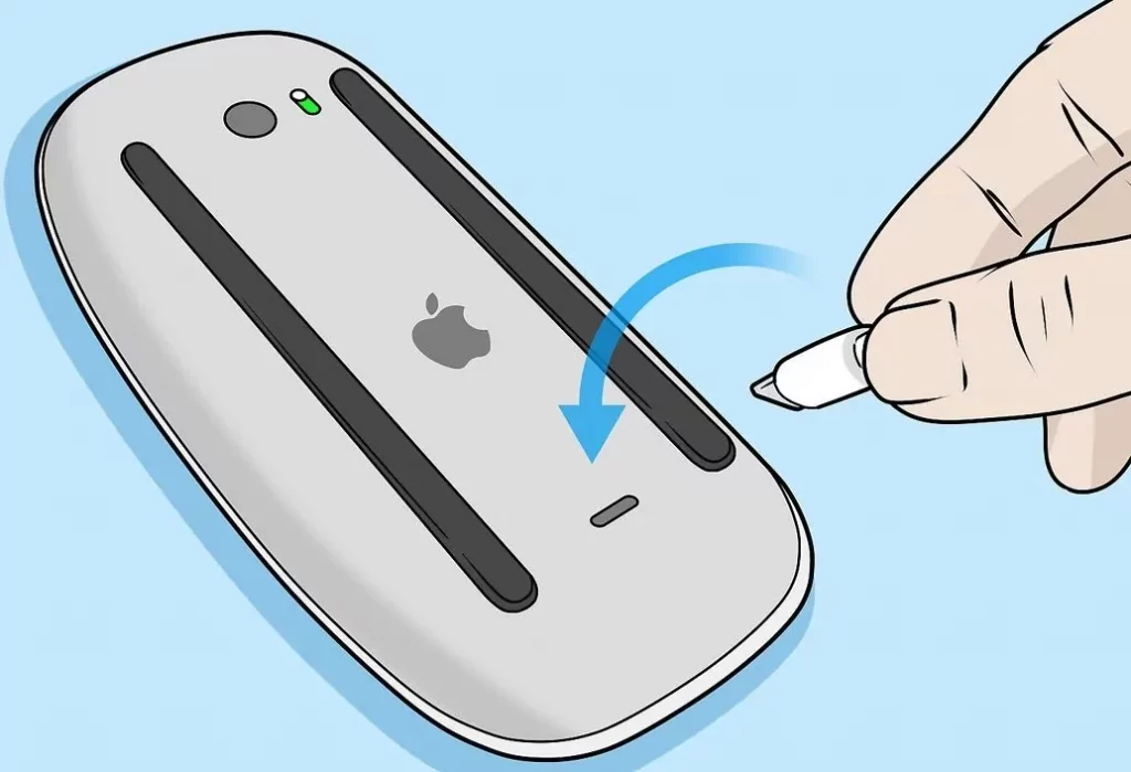 How To Charge Apple Mouse: Plug other end to mouse