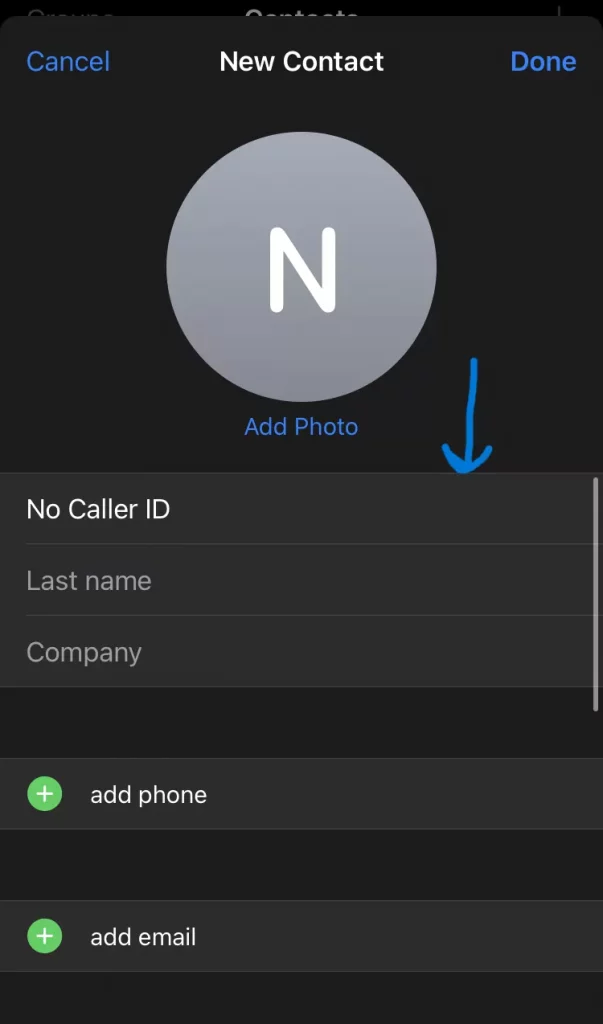 How To Block No Caller ID On An iPhone (For iPhone 10, 11, And 12): Create New Contact