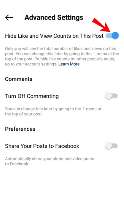 How To Turn Off Likes On Instagram