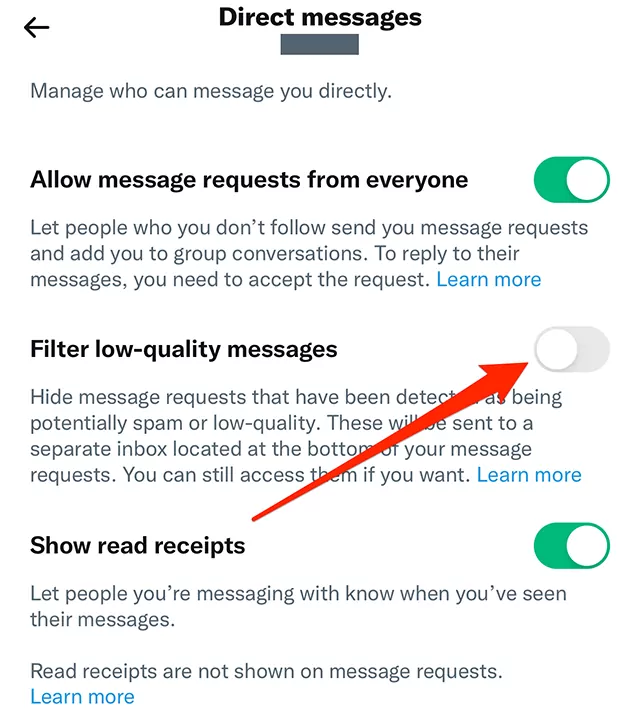 How To Filter Low-Quality Direct Messages On Twitter?