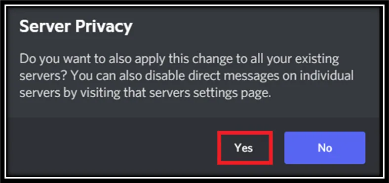 How Do Disable Direct Messages From The Desktop For Certain Servers?