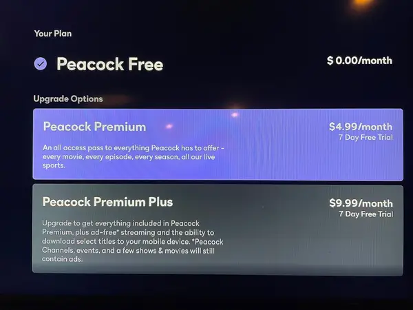 Peacock Payment Not Working